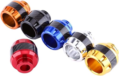 Miniatura 6 de Deslizadores del marco de la horquilla delantera de la motocicleta 1 par de deslizadores de marco de horquilla de plástico de fibra de carbono