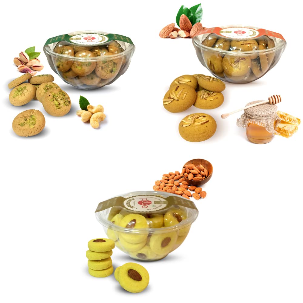 POLKA PACK OF 3 I MIX DRY FRUIT COOKIES I HONEY ALMOND I BESAN BADAM KHATAI I KAJU PISTA I FRUIT BISCUIT I FAMILY COMBO PACK I GIFT PACK I 975 GM (B08NC86F9J) Amazon Price History, Amazon Price Tracker