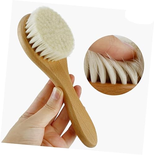 Miniatura 8 de Juego de peine de masaje infantil Cepillo de pelo recién nacido Cepillo de pelo de madera Peine para tapa de cuna