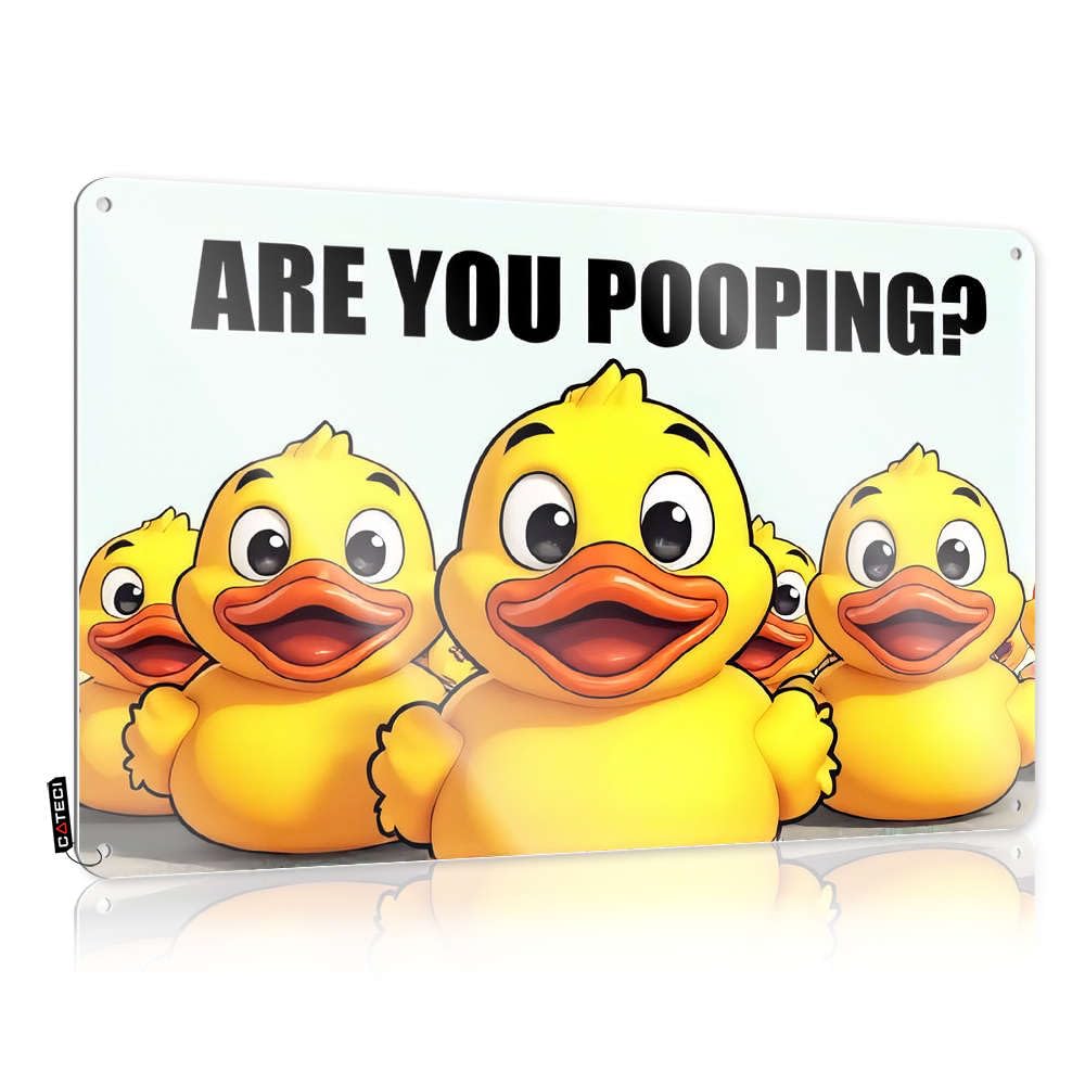 Five Yellow Ducks Asking If You're Pooping Decor Artwork Decorative | Chic Gifts Hanging Art For Scoreboard Living Room(20X30CM)