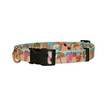 Yellow Dog Design Beach Party Dog Collar Fits Neck 14 to 20