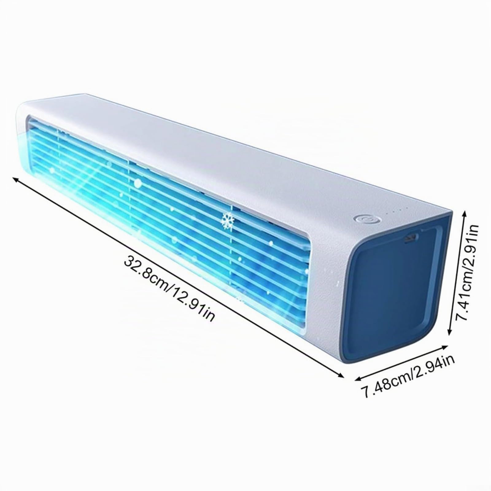 Unidad de aire acondicionado de carga inalámbrica montada en la pared con control remoto, unidad de aire acondicionado portátil para cocina y dormitorio sin perforación, ventilador de