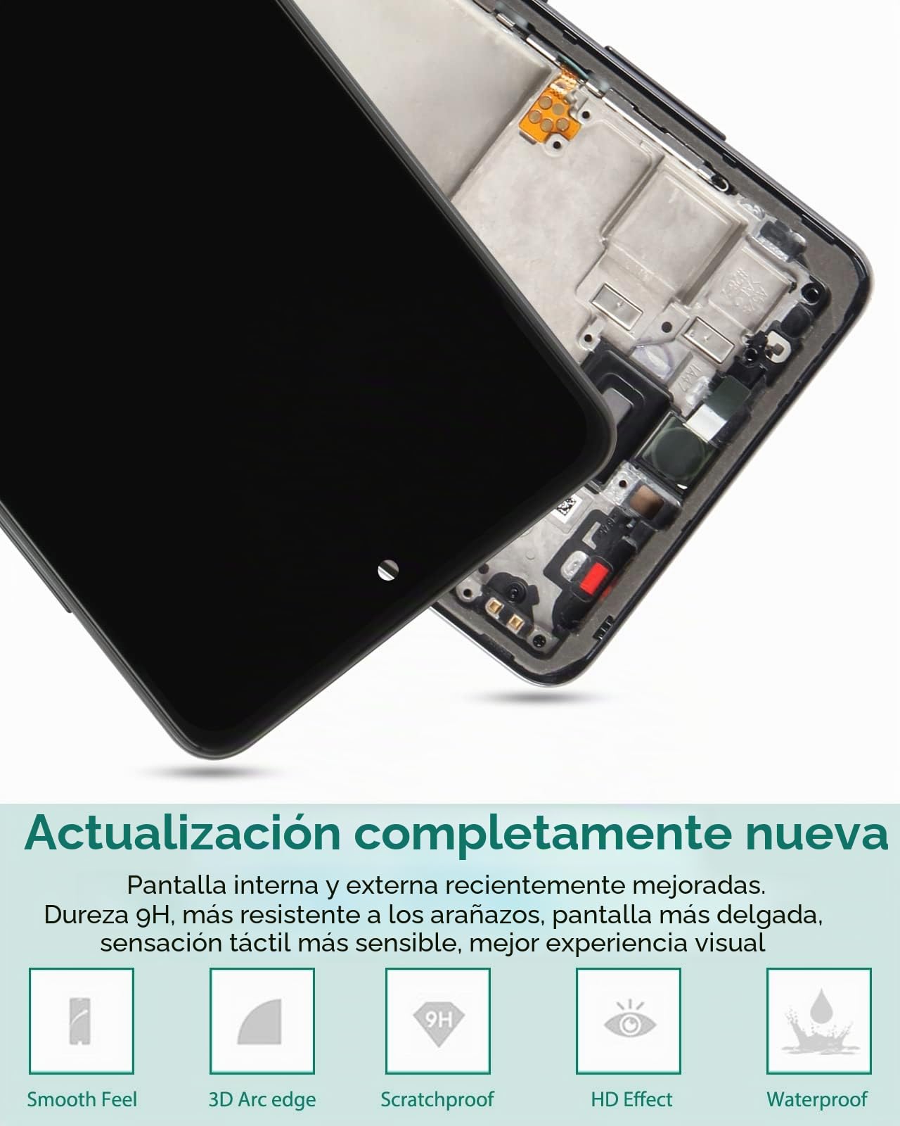 Pantalla TFT para Samsung Galaxy A52 5G de repuesto para Galaxy A52 5G LCD para Samsung A52 5G digitalizador para SM-A526B SM-A526U, pantalla táctil, pieza de reparación con marco (sin huellas
