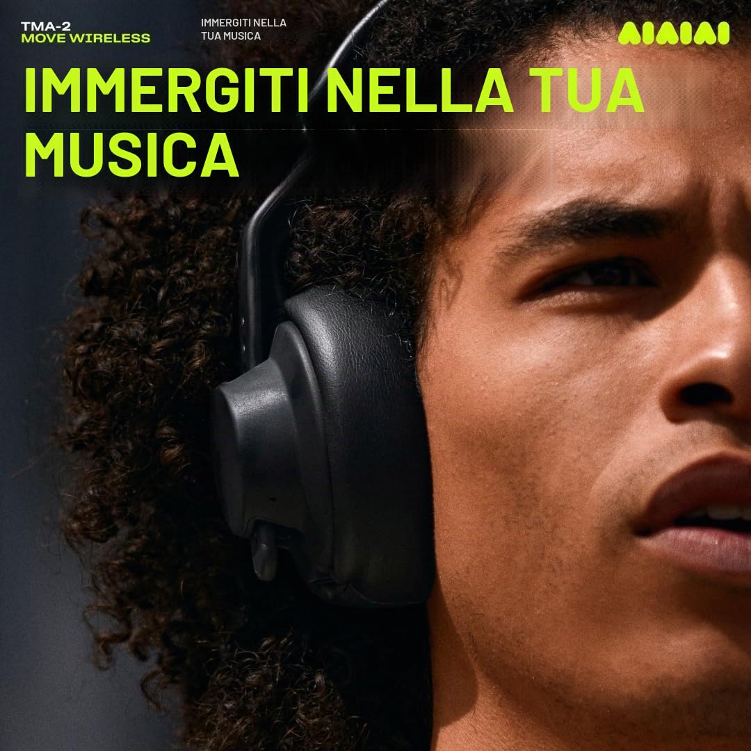 AIAIAI TMA-2 Move Wireless, cuffie Bluetooth versatili con suono ricco e naturale, cuscinetti in memory foam, 40 ore di autonomia e design modulare con parti sostituibili