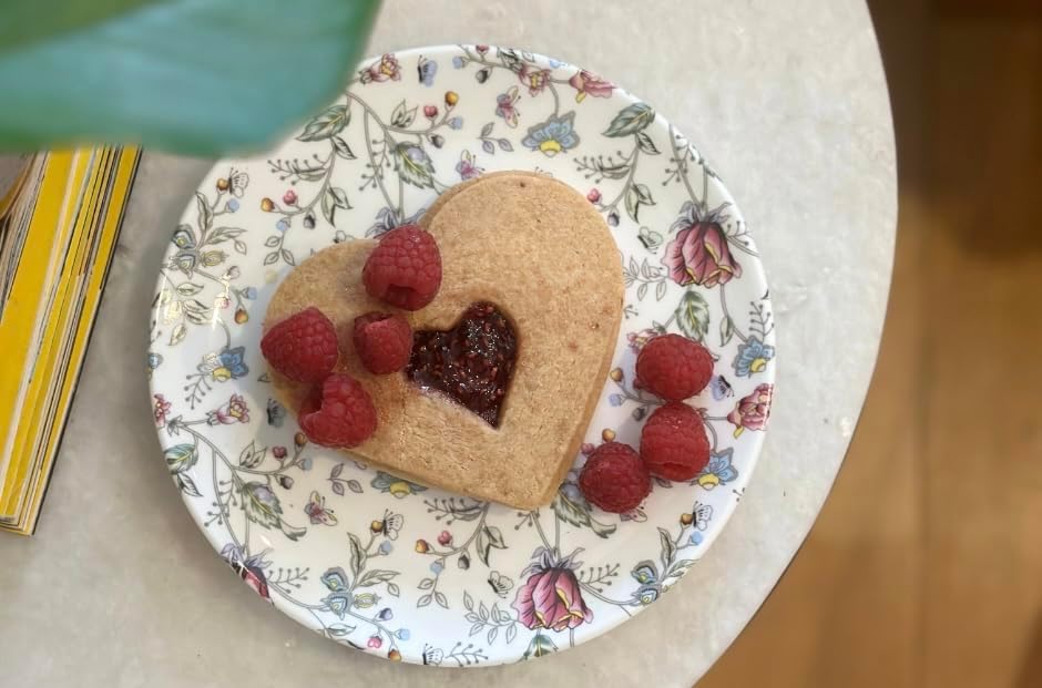 GOLDEN QUEEN'S Snack Plates Set of 4 | Perfect for Snacks, Desserts, Appetizers, Salads, Tapas, Cheese | 7 inches Wide | Microwave Safe (Pink Shrub)