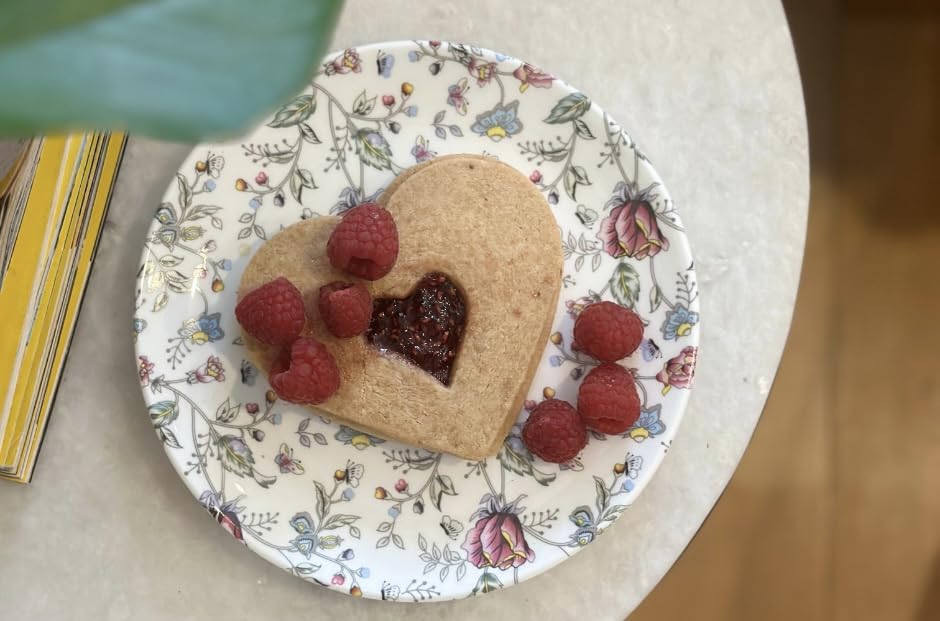 GOLDEN QUEEN'S Snack Plates Set of 4 | Perfect for Serving Small Bites, Desserts, Appetizers, Salads, Tapas, Cheese Boards | 7 inches Wide | Microwave Safe - Pink Shrub