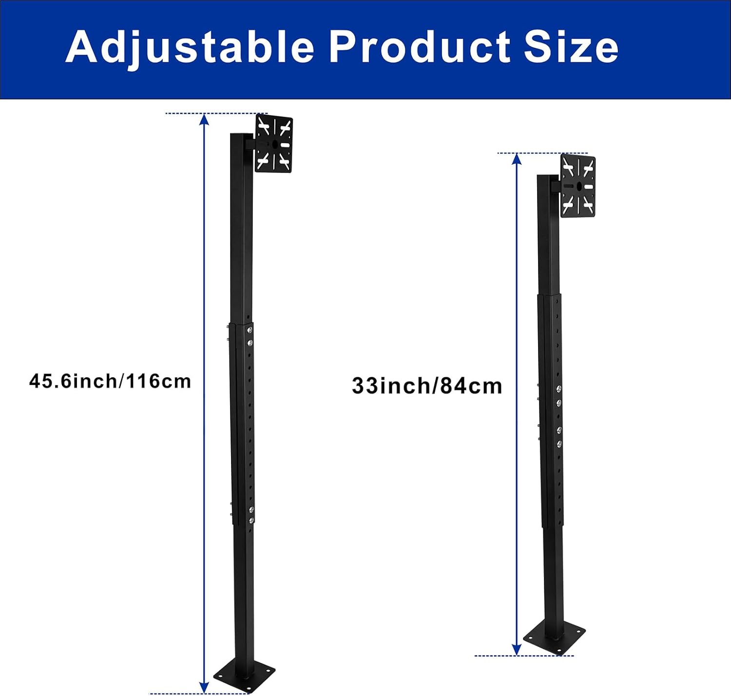 Keypad Mounting Post Bracket,Gooseneck Pedestal Post Gate Opener, Universal Panel Size Design, Keyboard on Automatic Gate Opener Systems Suitable for Wired Wirelss Keypad (33-45 inch)