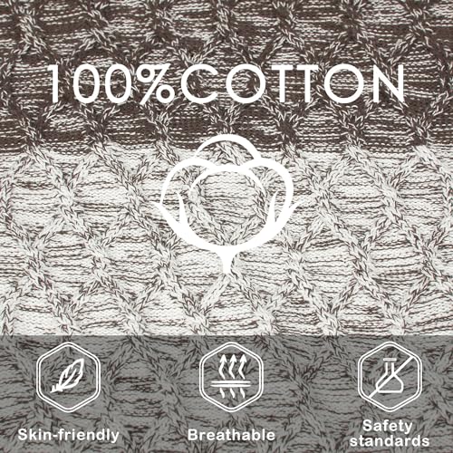 Image of BOBOYOYO Boys Sweaters 100% Cotton Cable Knit Kids Sweater Striped Pullover