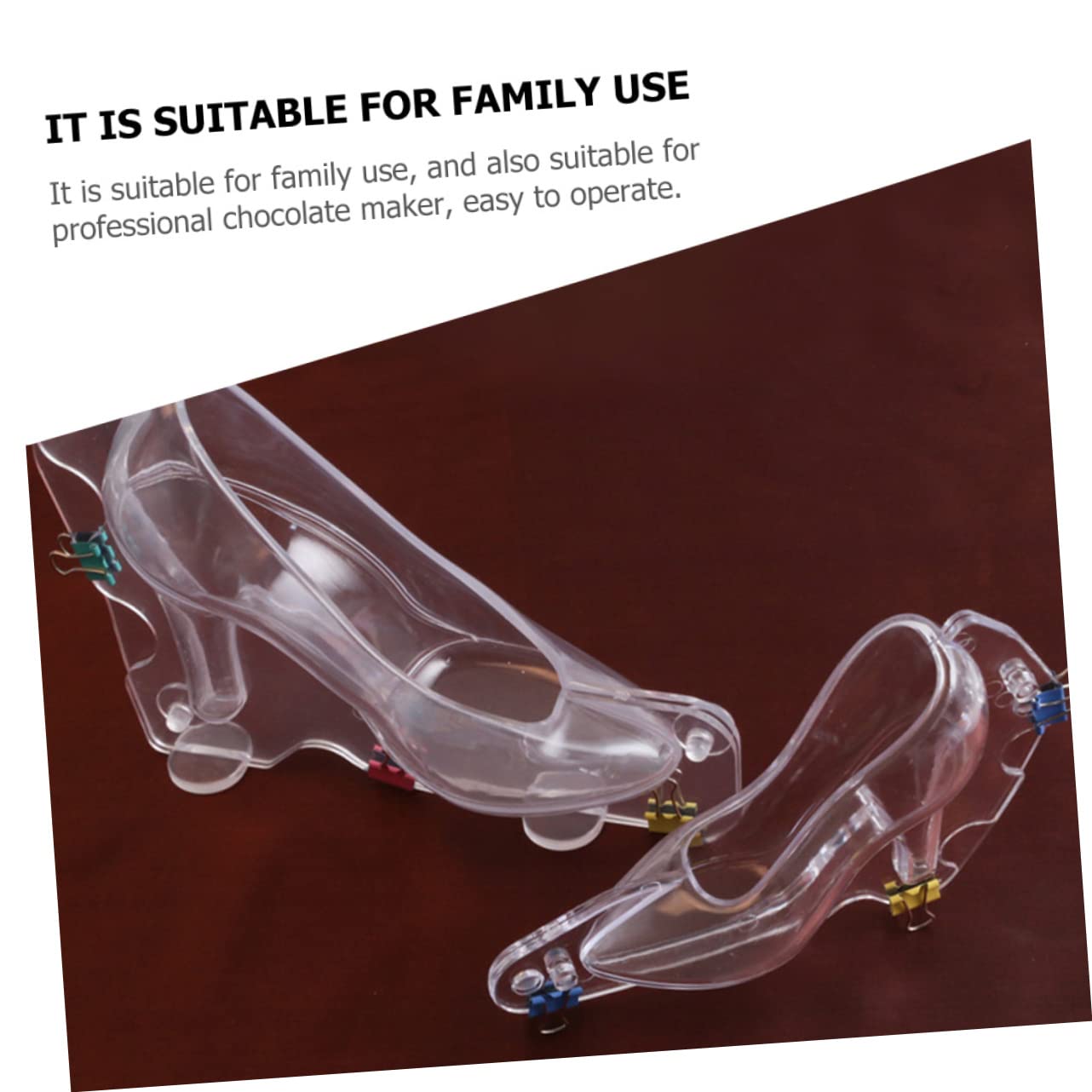 TOPBATHY 6piezas Moldes Transparentes Para Hornear Diseño De Zapato De Tacón Para Postres y Galletas Desmoldeo y Limpieza