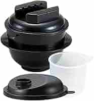 Amazon｜カクセー 電子レンジ専用炊飯器 備長炭入ちびくろちゃん