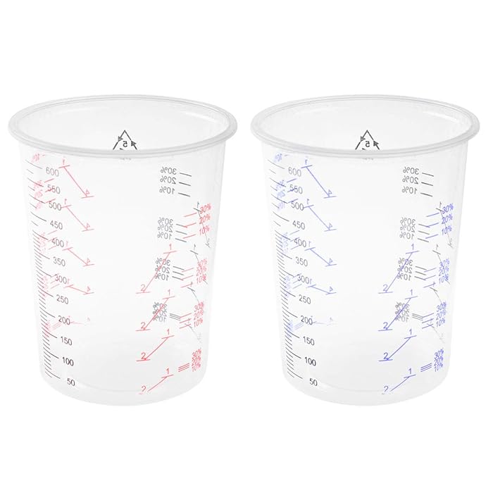 Buy iixpin 20Pcs Plastic Measuring Cups Disposable Paint Mixing Cup