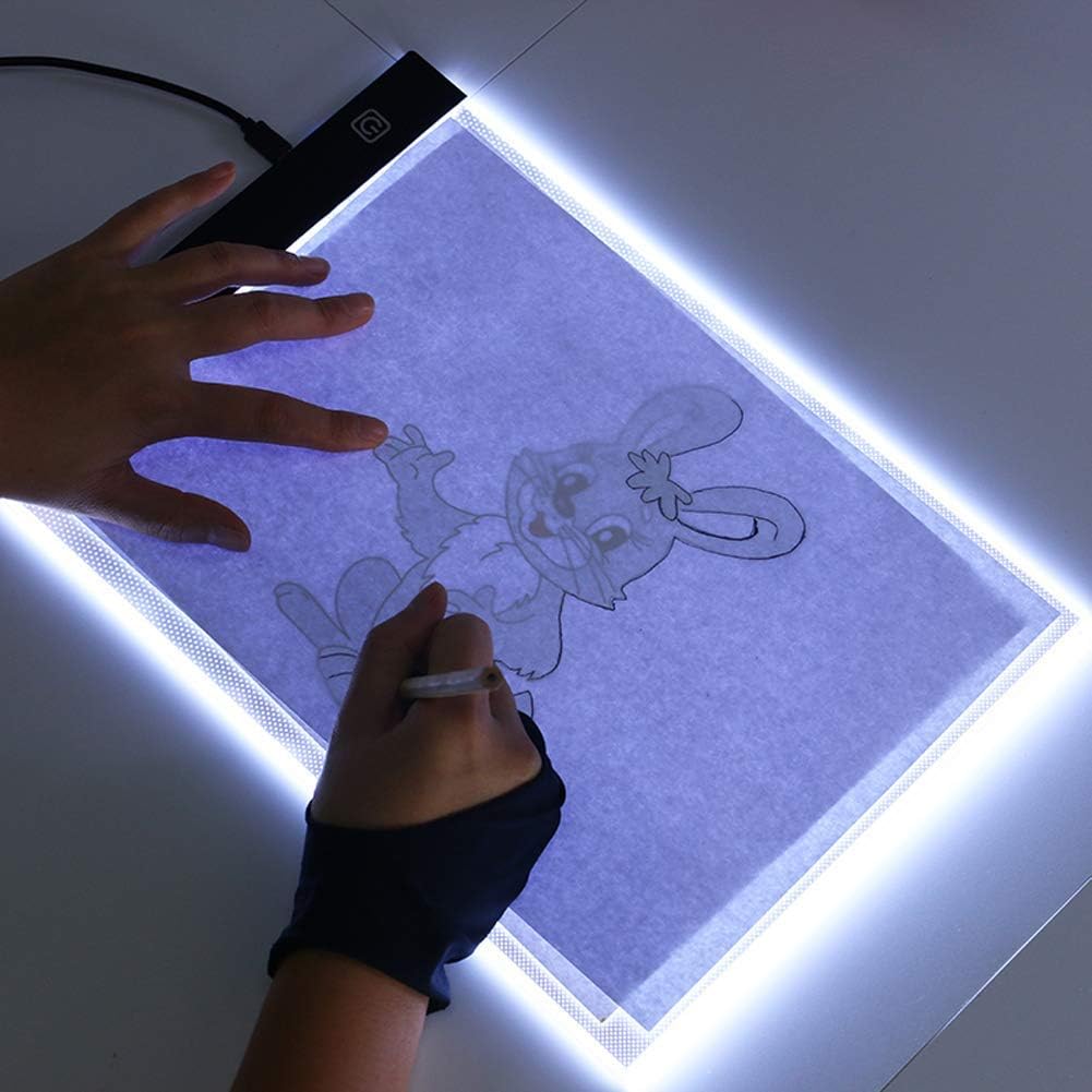 Tavoletta Luminosa Tavolo da disegno A4 LED Light Pad per disegnare A4 Tracing Light Box per gli artisti, disegnare, disegnare, animazione