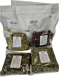 Kit Chá Detox desincha Natural, 200g, Sene, Cavalinha, Hibisco e Chá Verde, 50g Cada