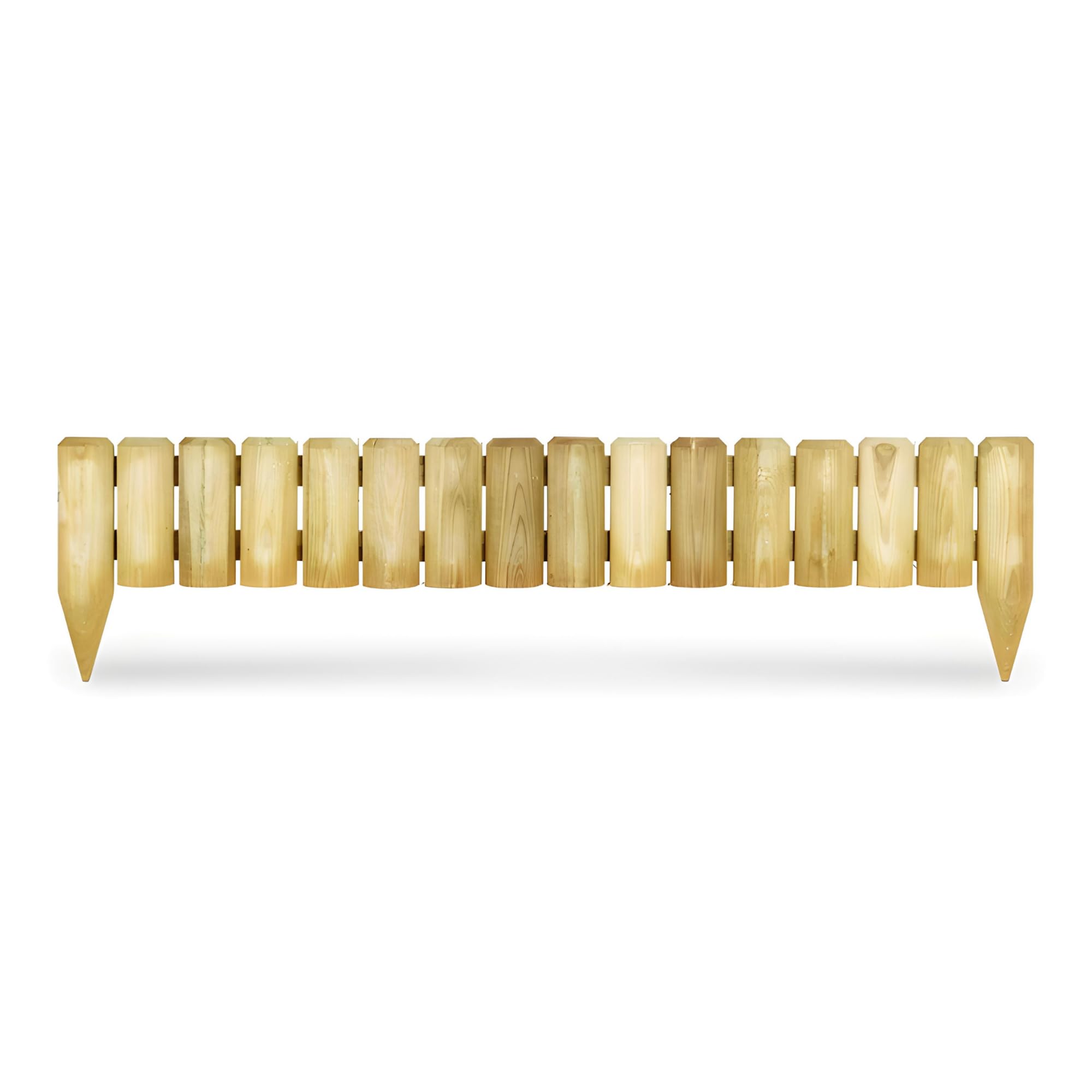 Picket Fence 1m Wooden Panel Garden Border Fencing FSC Certified Timber Pressure Treated Against Rot Small Garden Fence Lawn Edging Border Easy Install Privacy Fence Path Edging