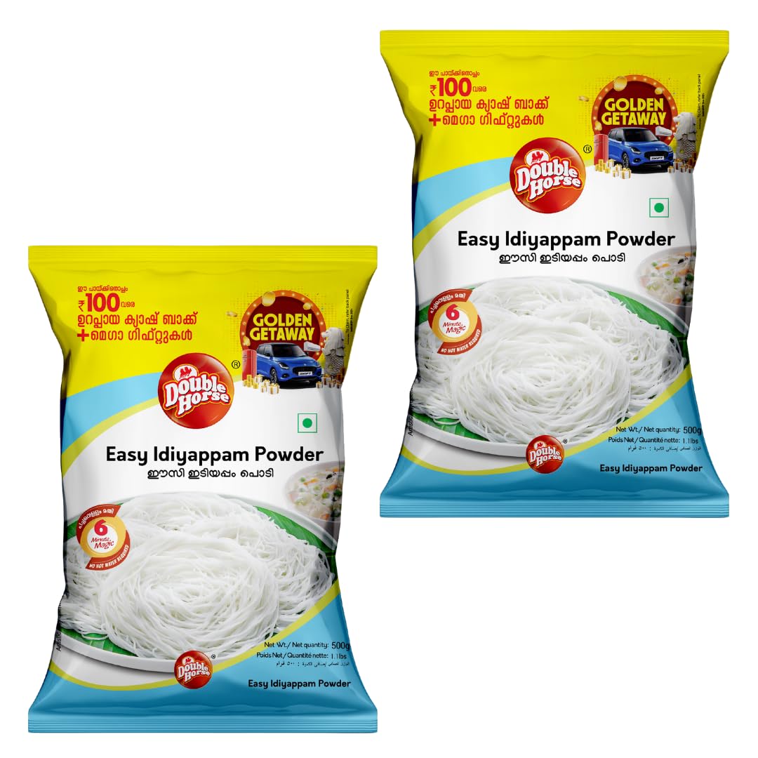 See full amazon price history chart for Double Horse Easy Idiyappam Powder- 500 g (Pack of 2) Export Quality| Rice Flour | Hot Water Not Required | 6 minutes magic| Noolappam| Nool Puttu Powder Double Horse Easy Idiyappam Powder- 500 g (Pack of 2) Export Quality| Rice Flour | Hot Water Not Required | 6 minutes magic| Noolappam| Nool Puttu Powder (B01BCJ0FPM) Amazon Price History, Amazon Price Tracker