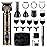 Scttomon Beard Trimmer Kit Professional Hair Clipper Zero Gapped T-Blade Electric Shaver Razor Nose Body Trimmer for Men Cordless Grooming Kit 7 in 1