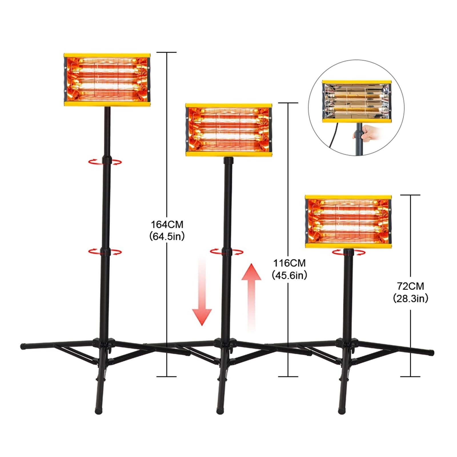 Lampa Utwardzająca, 2000W Lampa Do Malowania Na Podczerwień Grzejnik Ręczny Światło Pieczenia Krótkofalowe Podnoszona Suszenia Lakieru Karoserii