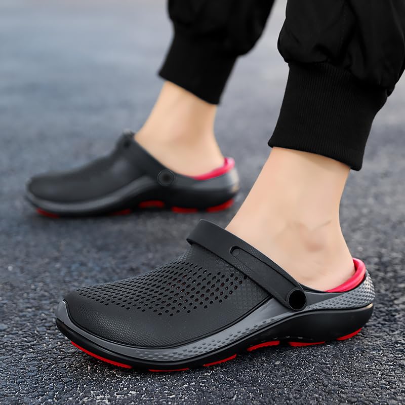 Image of Men's Clog Garden Shoes Adult Mule Outdoor Sports Sandals Summer Water Beach Shoes Casual Comfortable Fashion Breathable Slippers Lightweight