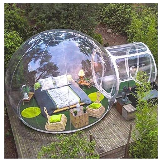 AIMCAE Tienda de campaña inflable al aire libre, tienda transparente, incluye ventiladores que se utilizan para tiendas de campaña al aire libre y observar las estrellas por la noche.