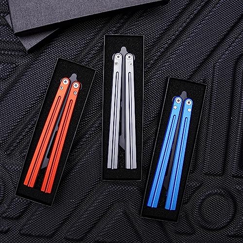 Image of Butterfly Toy Tool Metal Training Tool Dull Blade Folding Dull Tool Trainer Red