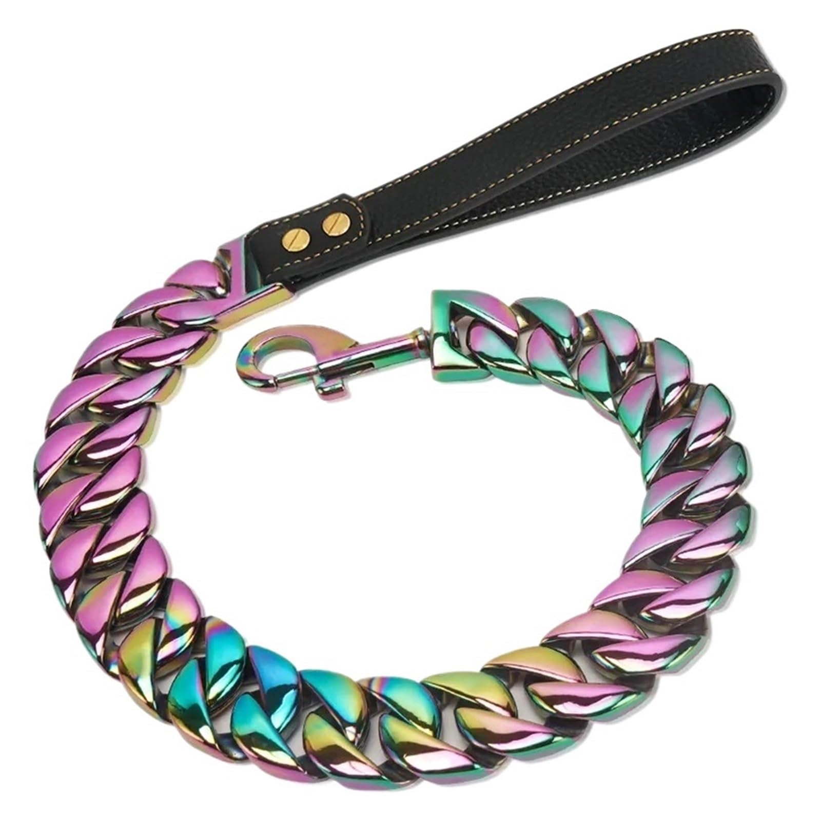 Chaîne de collier laisse chien acier inoxydable 32mm pour grand chien puissant 90cm