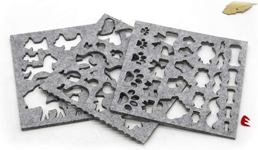 Zkhxhtg 7pcs Wool Felt Mold Needle Felting Craft Stencil Applique Handicraft Shaping