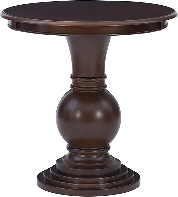 Amazon.com: Powell 809-350 Espresso Round Accent Table 26"L x 26"W x 26"H : Home & Kitchen
