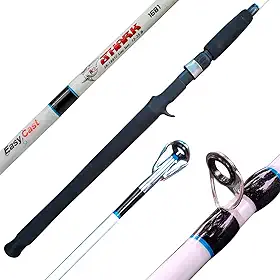Vara Shark para Carretilha Inteiriça Maciça Ação Rápida 25lb 1.68m