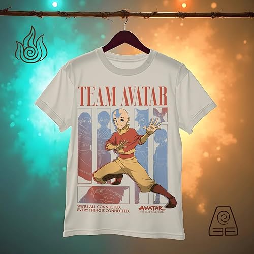Miniatura 6 de Nickelodeon Paquete de 2 camisetas para niños Avatar y Airbending para niños