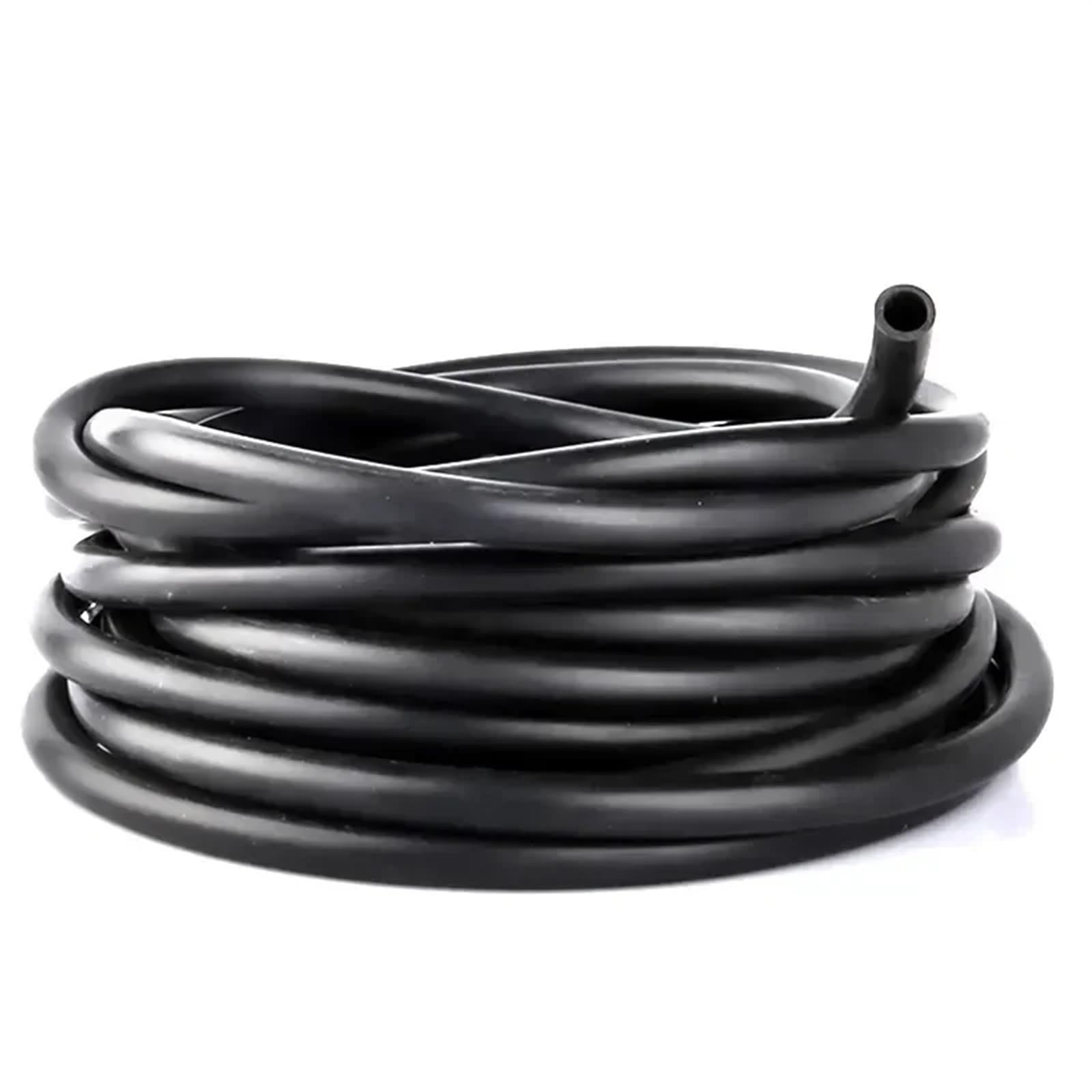 Tubo Gasolina Moto Juego de 1/3/5 metros de tubo de silicona negro flexible for bomba de aire de acuario, manguera de goma suave, resistente al calor, tubo for tanque de combustible de alta presión(5M