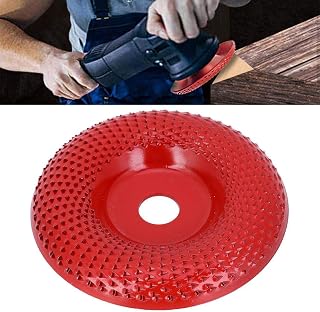 Grinding Wheel,Steel Woodworking Grinding Wheel, Shaping Disc Power Tool Accessories Hardware Parts, high Sanding Strength Portable Shaping disc(Red Curved Root Carving Disc E1-533)
