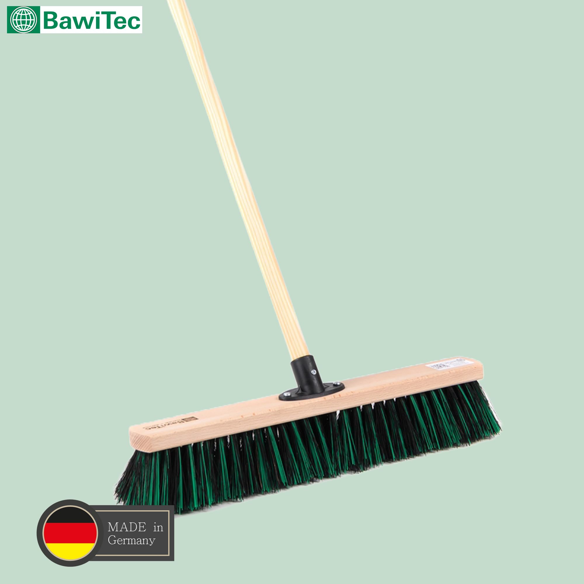 Straßenbesen Besen BawiMix Borsten 40cm mit Stiel 140cm Lang Besenstiel