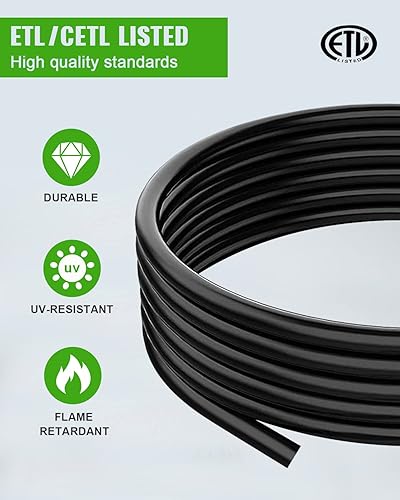 Miniatura 3 de SCITOO Cable de extensión RV de 50 amperios y 25 pies, resistente 6AWG3C + 8AWG1C con mango de agarre, enchufe macho NEMA 14-50P y receptáculo