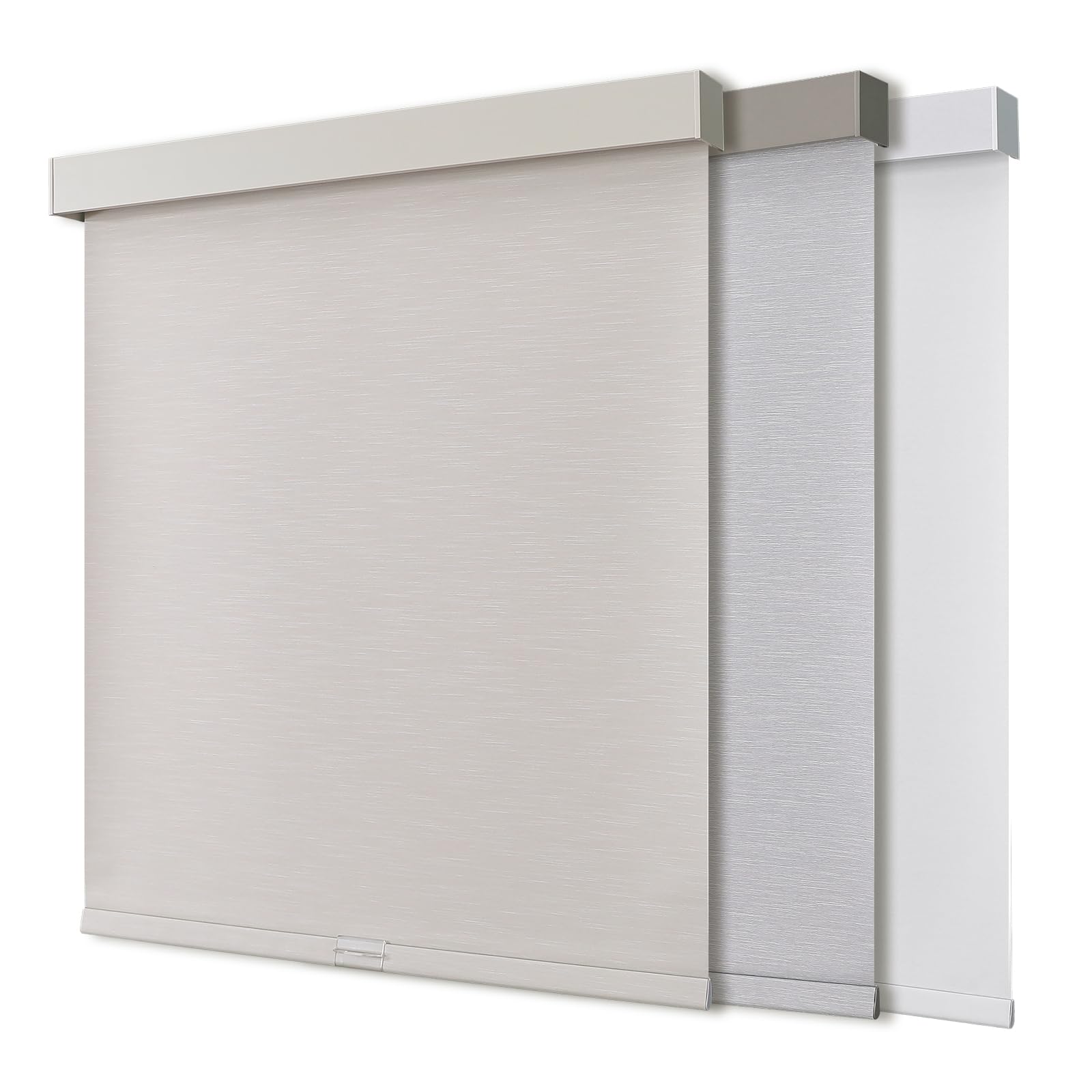 Joydeco 100% Blackout Roller Shades (Pro), Free-Stop Cordless Blinds for Windows, UV Protection, Natural Woven Blinds for Home and Office, Light-Proof