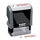 Printy 4912 2-Color Message Stamp - Self-Inking, Red and Blue Ink, Impression Size 3/4