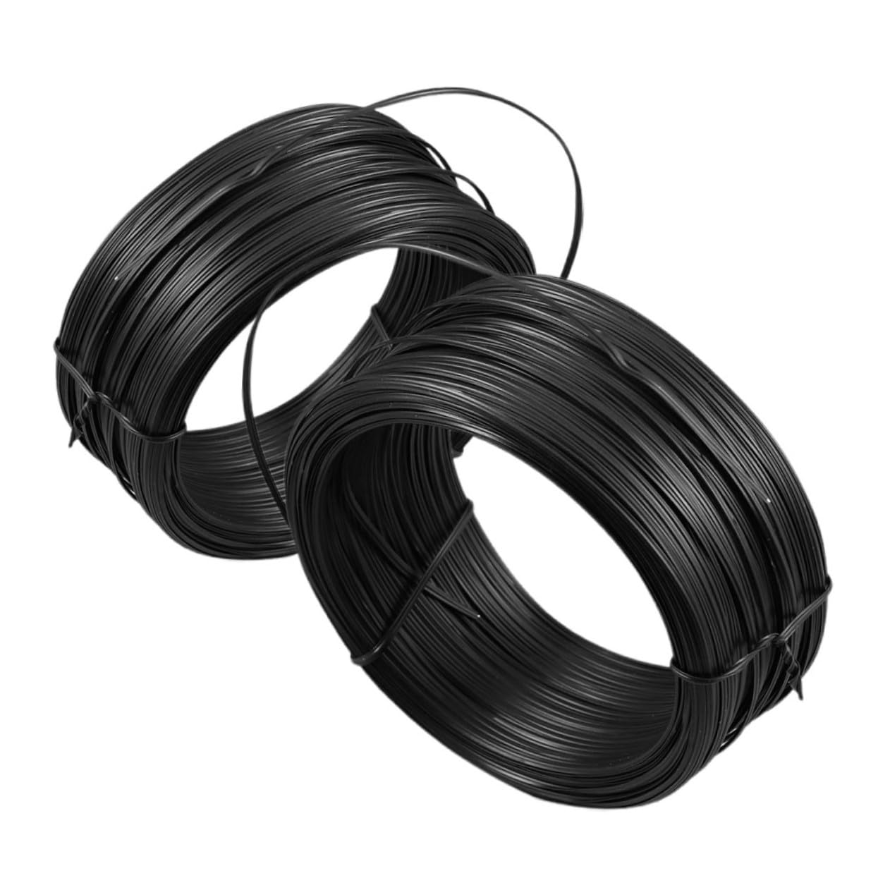 WOONEKY 2 Piezas Alambre Recubierto Negro Flexible para Jardinería y Manualidades Metros Resistente y Duradero de Unidades para Atar Plantas y Estructuras