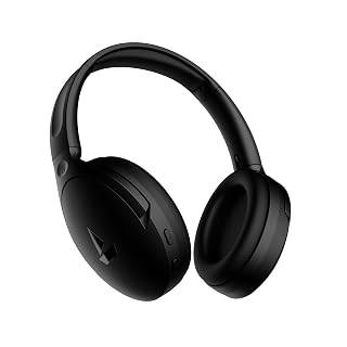 boAt Rockerz 551ANC Bluetooth Hybrid Active Noise Cancellation Over Ear Headphones with Up to 100H Playtime, ASAP Charge, Ambient Sound Mode &Dual EQ Modes, Enx Technology(Stellar Black) - Amazon product rated Grade A