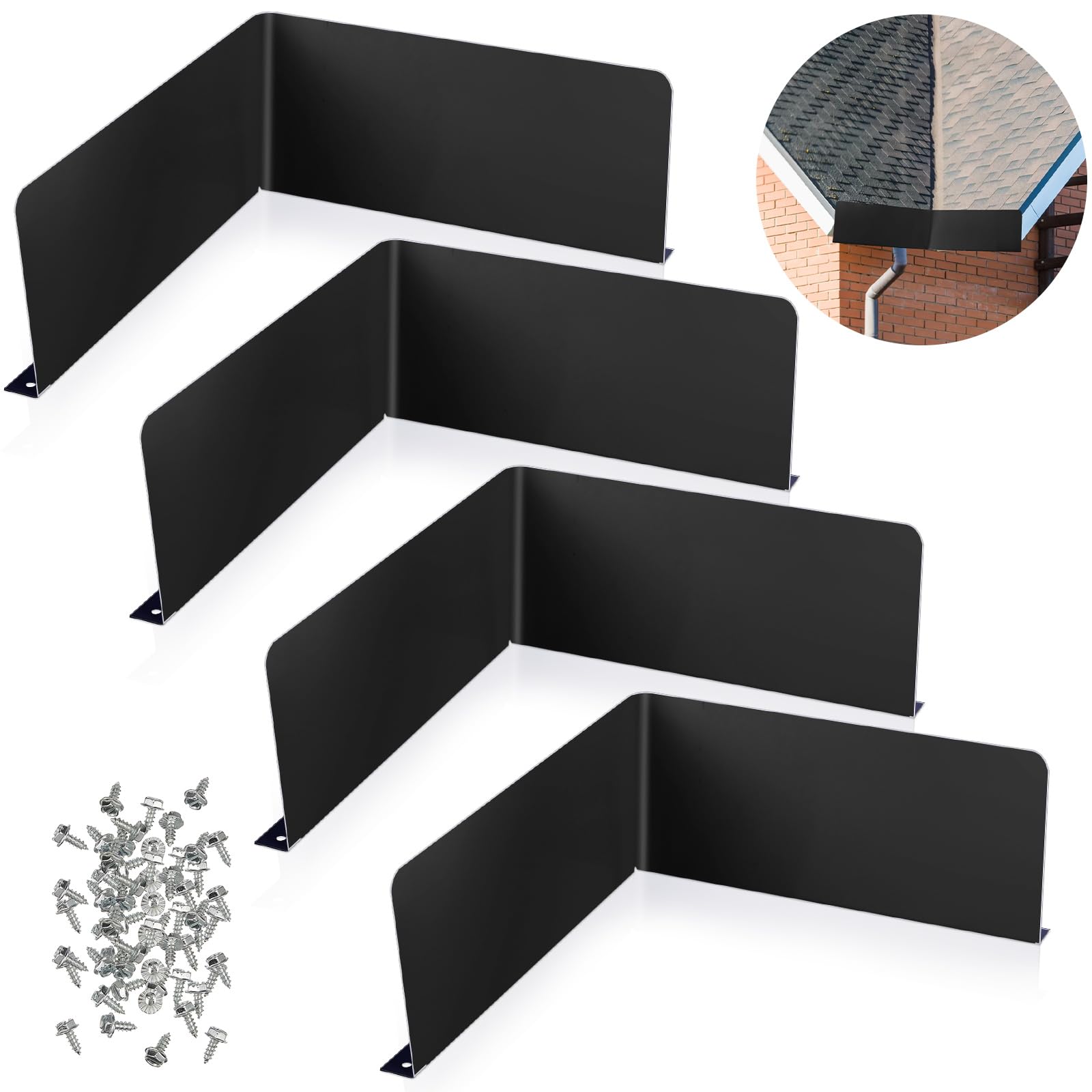 Buy Blulu 4 Pcs Gutter Valley Splash Guards Metal Roofing Gutter Guard