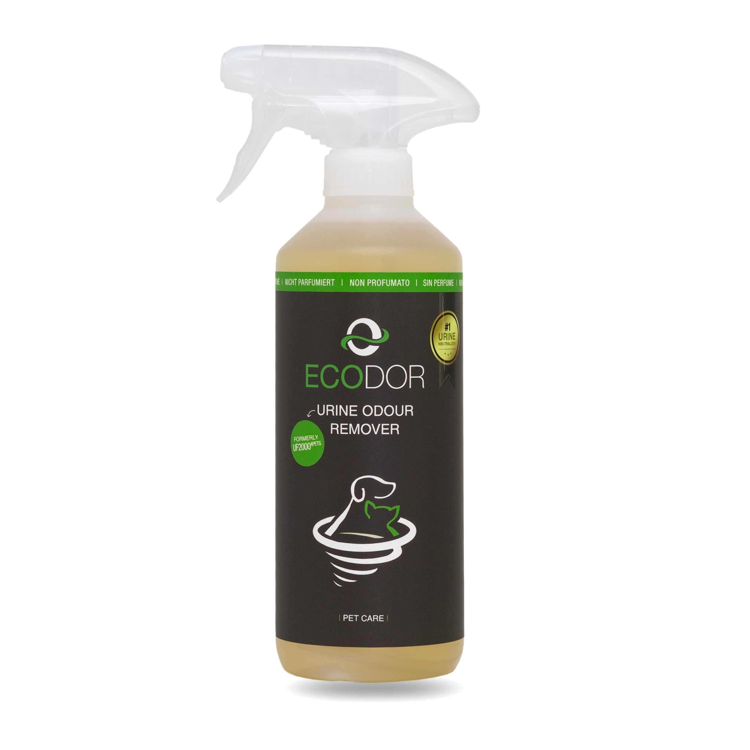 UF2000 4Pets Uringeruch Entferner 500ml | 100% Biologischer Urin-Geruchsentferner für Katzen und Hunde Uringeruch | Parfümfrei, Effektiv für Haustiere | Anwendbar auf Holz, Beton, Textilien