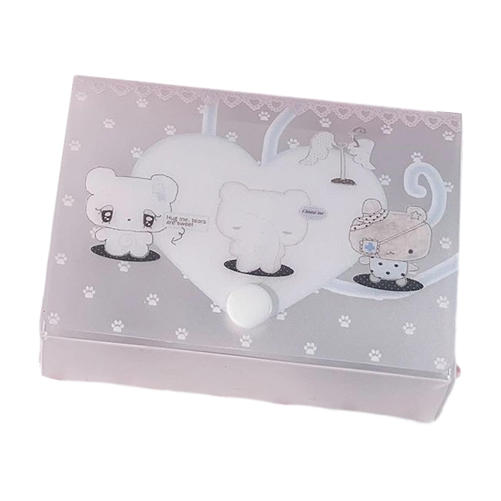 Geavonyg Card Storage Case Waterproof PP Organiser Box for 3Inch Collectible Cards Business Cards and Note Memo Sheet Frosted Box