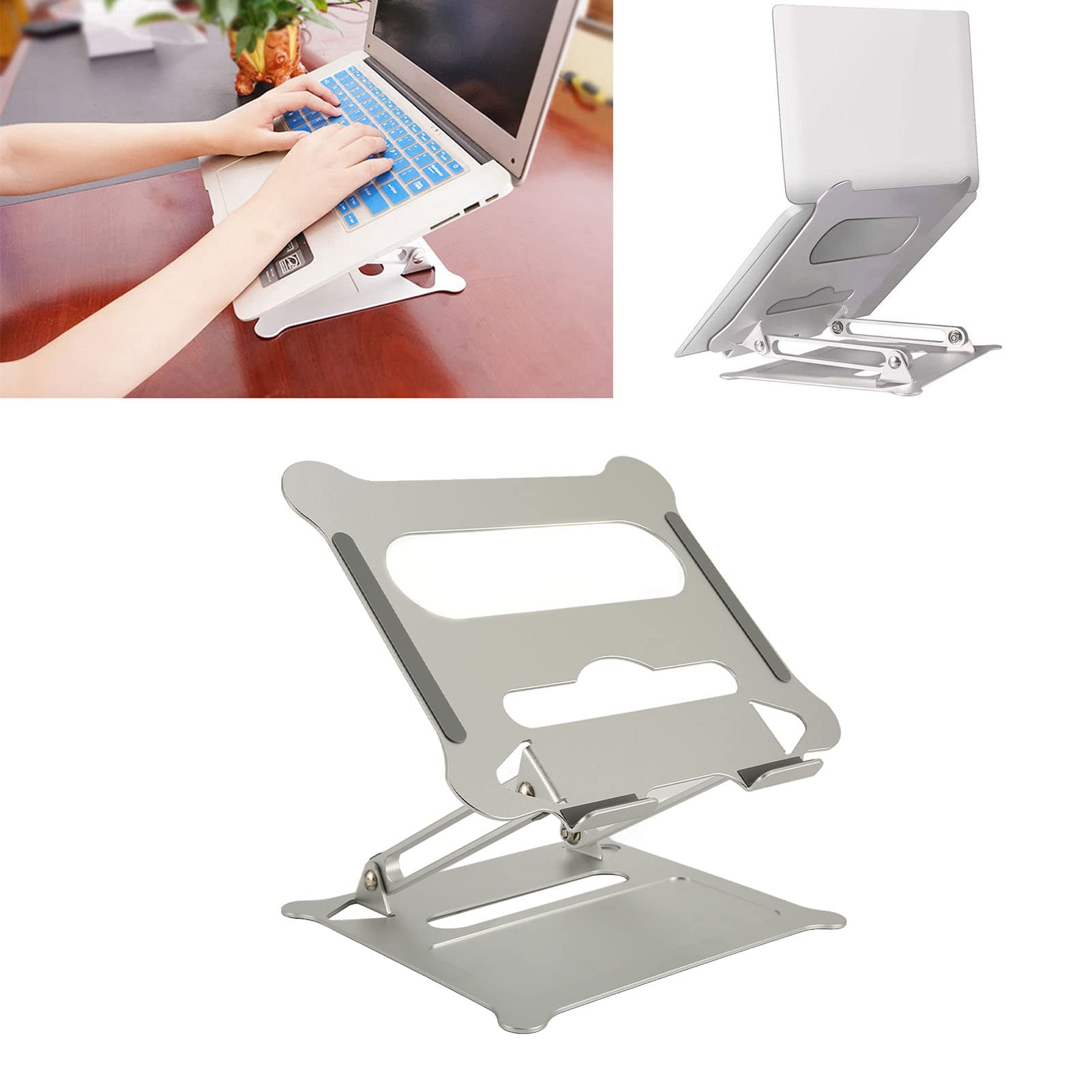 Naroote Supporto per Laptop con Angolo Regolabile e Alluminio, per | Design portatile e pieghevole, supporto forte, dissipazione del calore