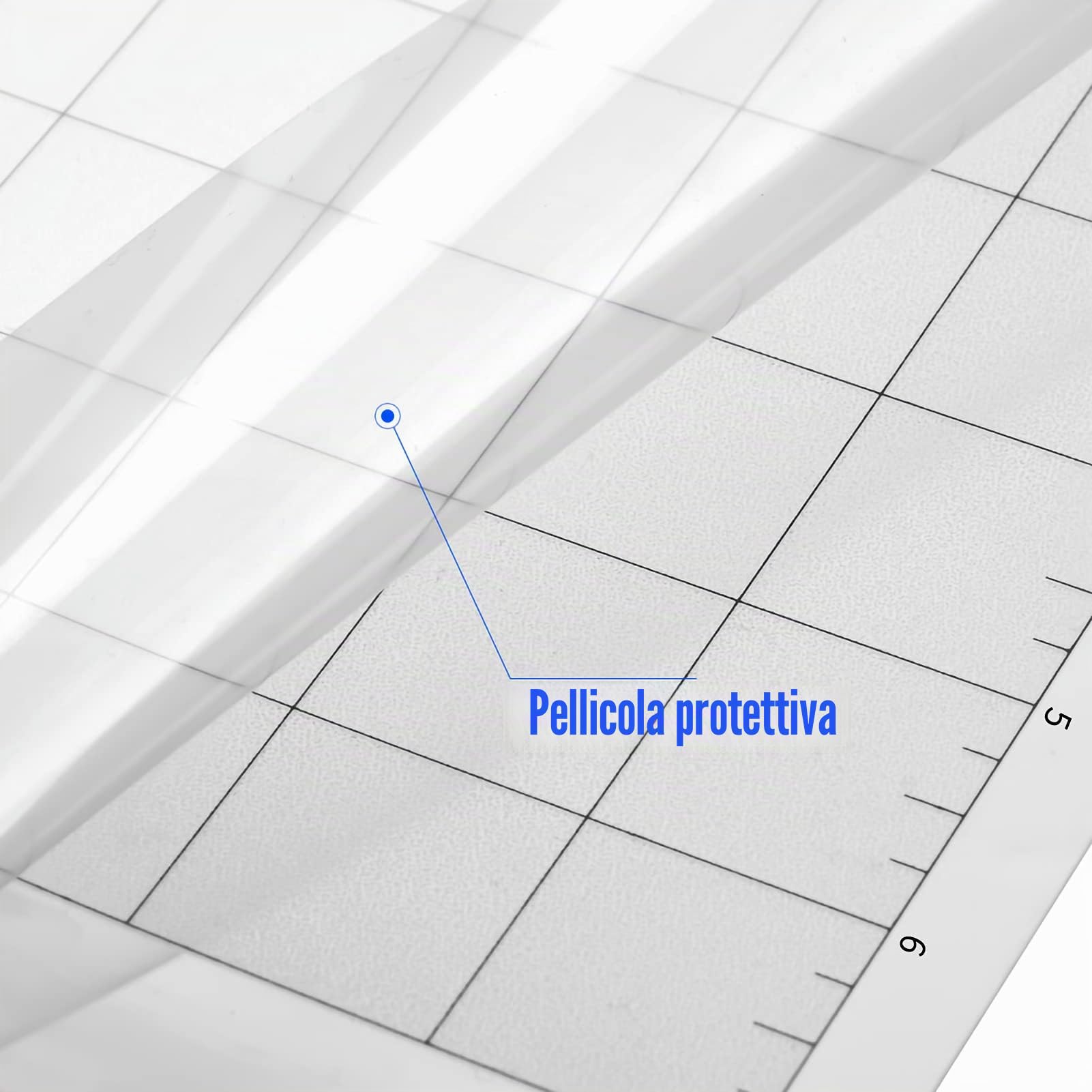 Tappetino da Taglio sostitutivo Tappetino Adesivo Trasparente Mat con griglia di misurazione 12x24 Pollici per Silhouette Cameo Explore Plotter Machine 3PCS