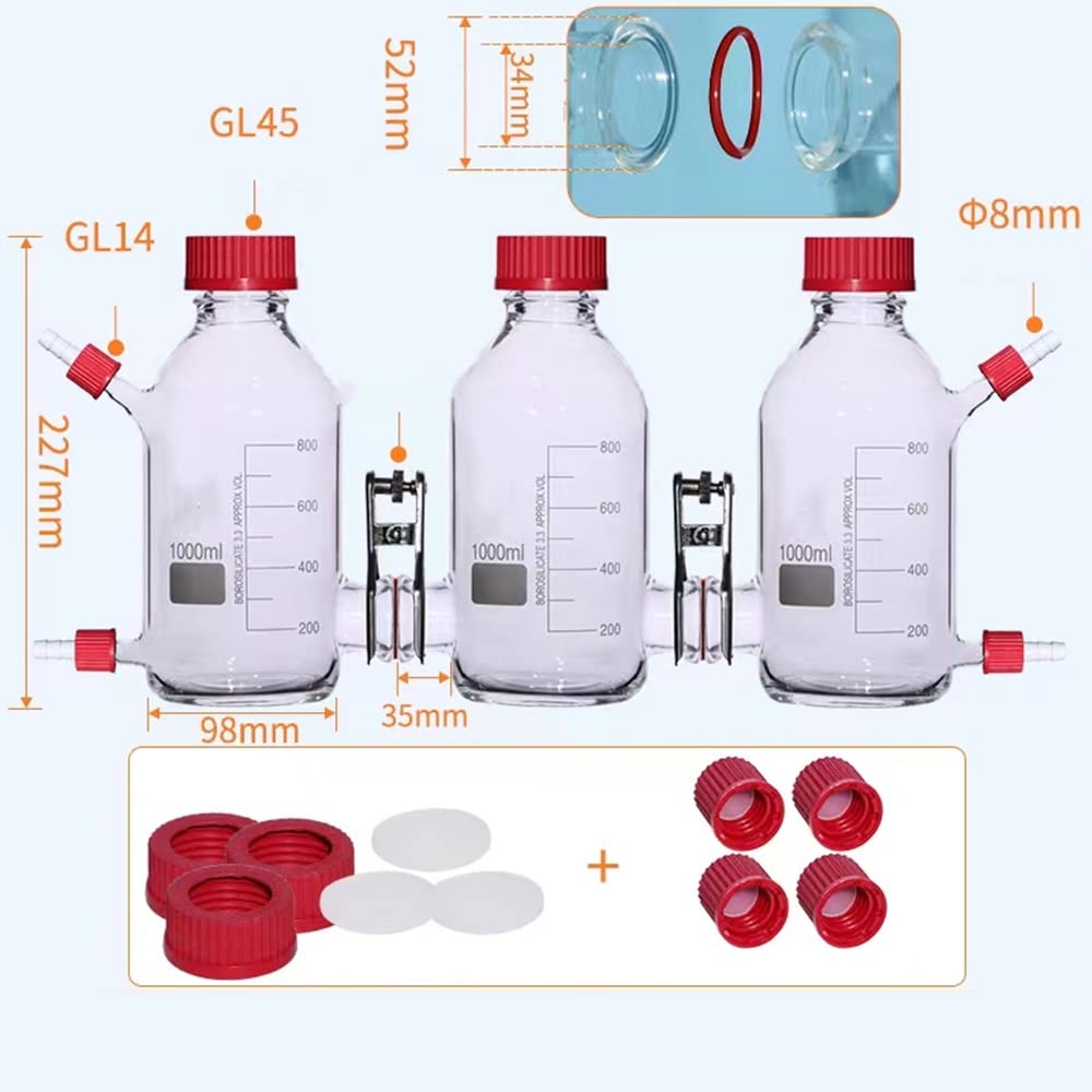 Neuester mikrobieller elektrochemischer Reaktor – MFC-Zelle aus Glas mit hohem Borosilikatgehalt für wissenschaftliche Forschung (1000 ml)