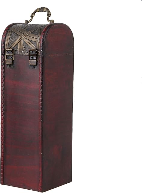 SHANOER Wooden Wine Box Gift Box Bottle Wood Storage Holder Vintage Style for Wedding