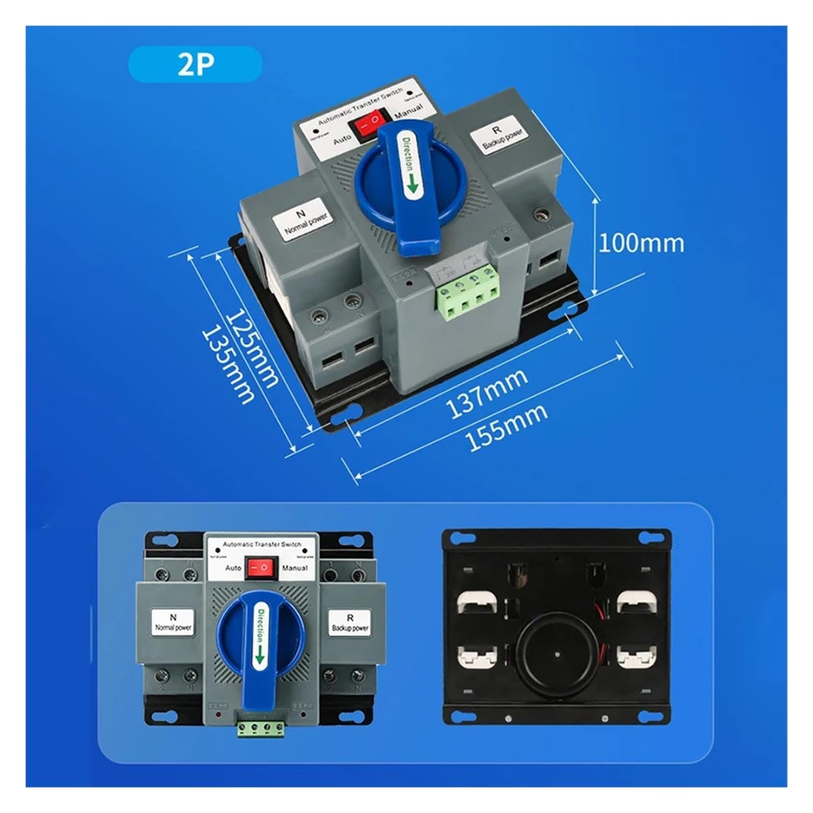 Commutatore automatico 2P 63A 220V 110V
