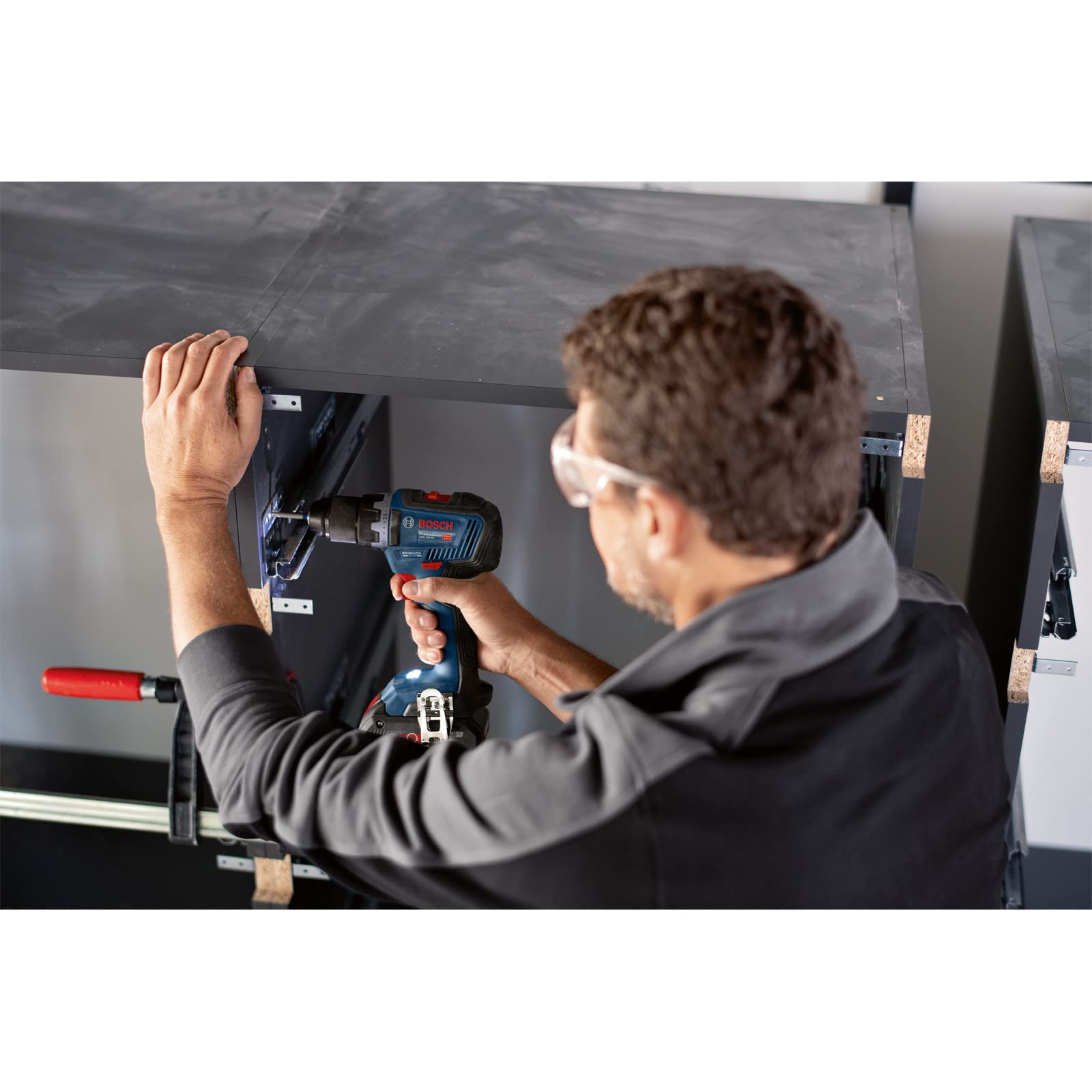 Bosch Professional 18V System Akku Bohrschrauber GSR 18V-55 (max. Drehmoment 55 Nm, 1.800 min⁻¹, inkl. 2x Akku ProCORE18V 4.0Ah, Schnellladegerät GAL 18V-40, Einlage, L-BOXX)