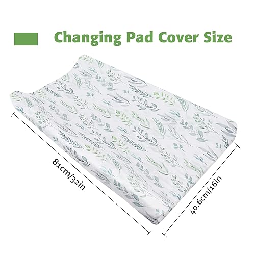 Miniatura 4 de Funda para cambiador de pañales, tela suave y transpirable, funda elástica para cambiador de bebé, sábanas de punto de jersey para niños y niñas,