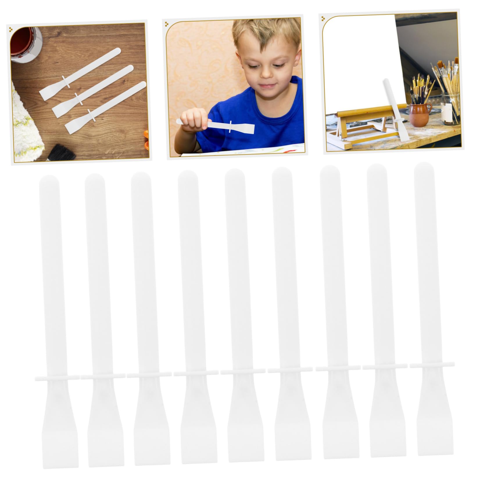Toddmomy Set 50 Pezzi Spalmatore di Colla in Plastica Bianco per Pelle e Articoli in Pelle Facile da Usare e DIY Creativi