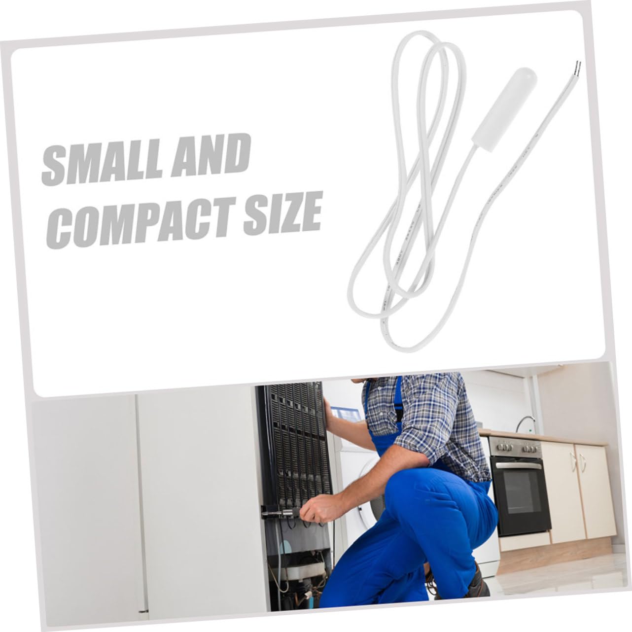 Garneck 2 Pack Refrigerator Thermistor Temperature Sensor Probes Easy Install for Home Commercial Use