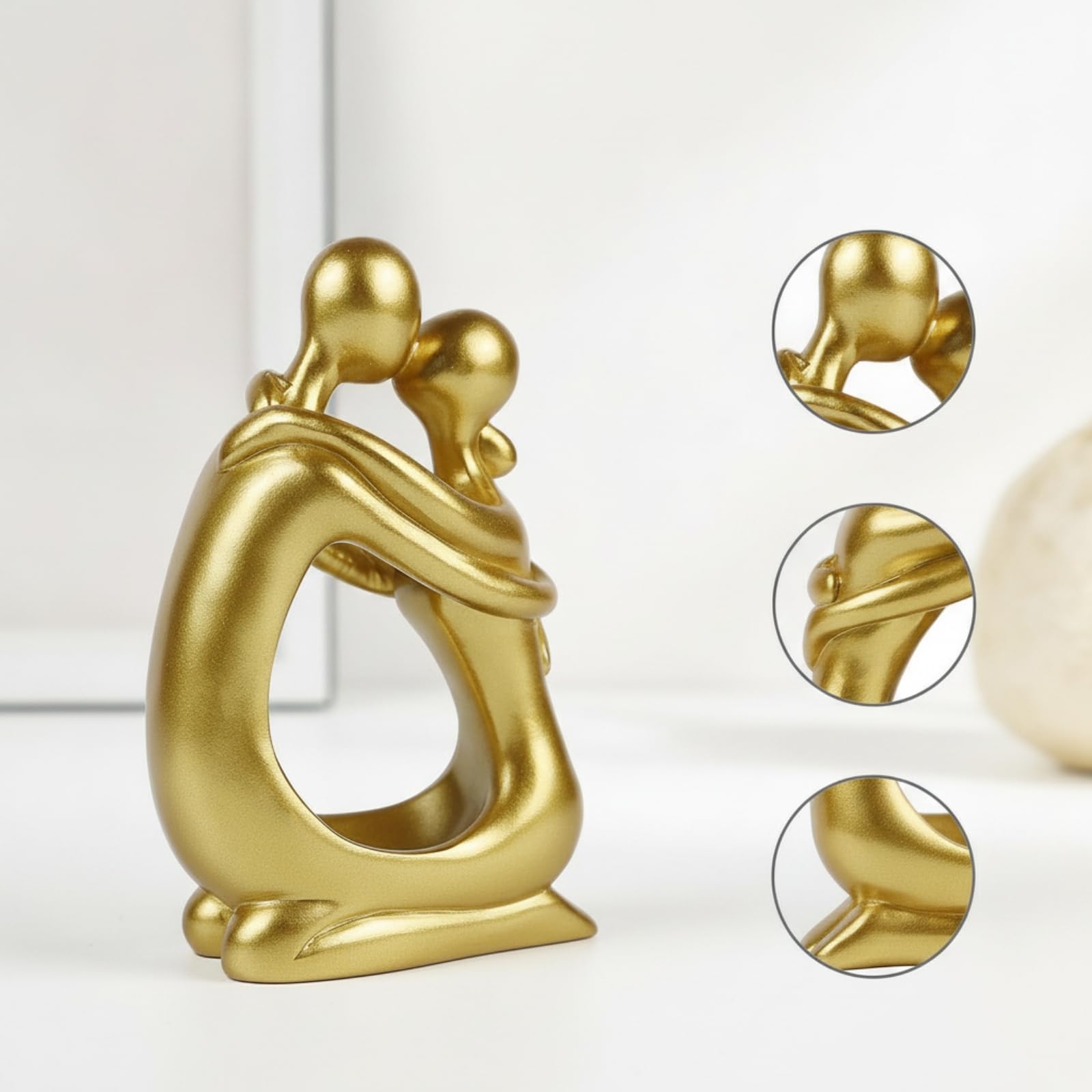 Qianly Stiftehalter mit Figur Dekorativ Stifthalter Modern Stiftebecher für Büro, Marmor